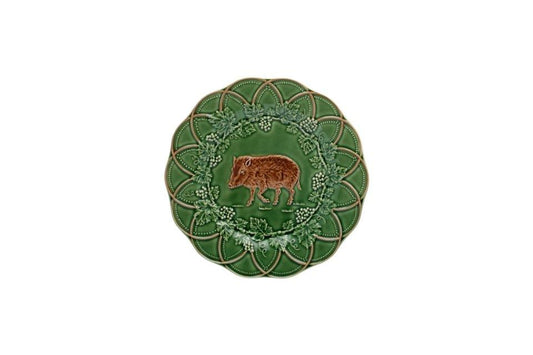 Snack Plate Boar Green/ Brown