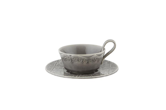 Tea Cup and Saucer - Anthracite