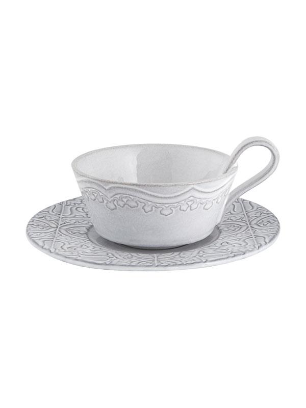 Tea cup and saucer - Antique White