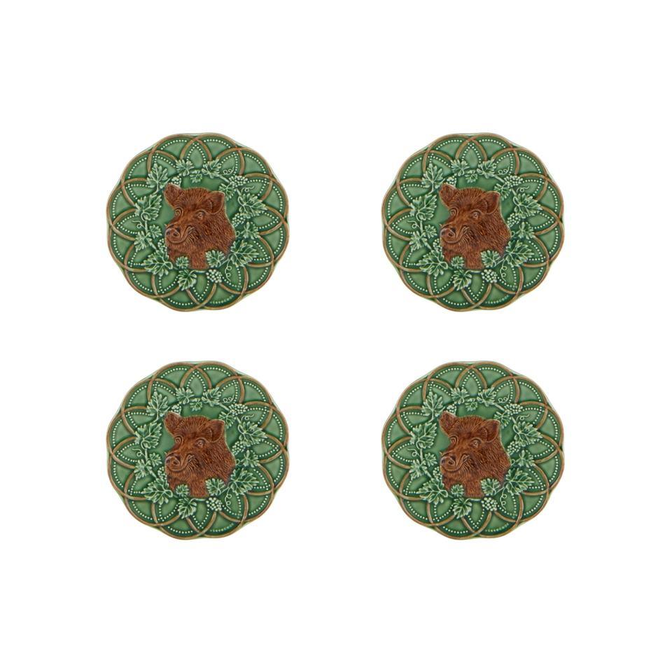 Bread and Butter Plate Boar, Set of 4