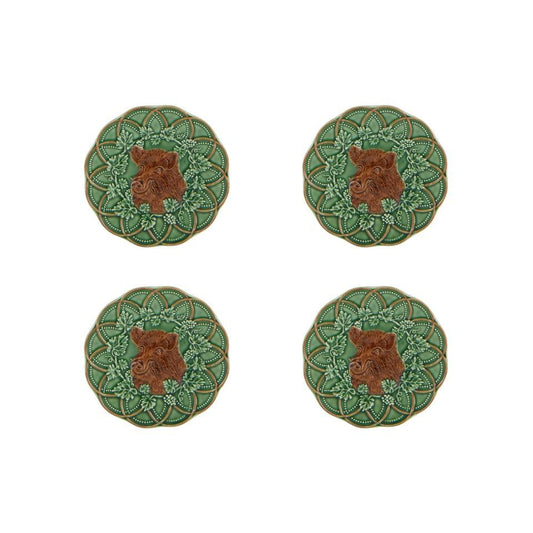 Bread and Butter Plate Boar, Set of 4