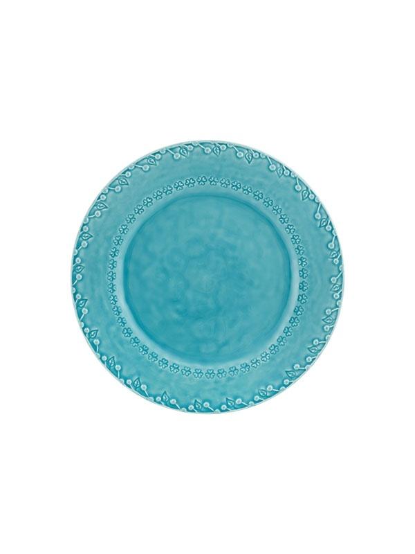 Dinner Plate, Set of 4 - FLORA Blue