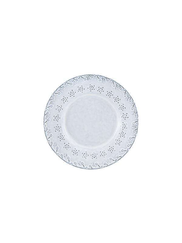 Dessert Plate, Set of 4 - FLORA White
