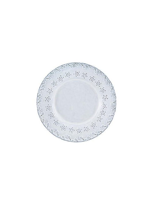 Dessert Plate, Set of 4 - FLORA White