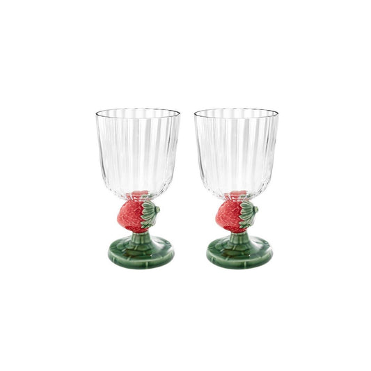 Goblet Strawberries Stem, Set of 2