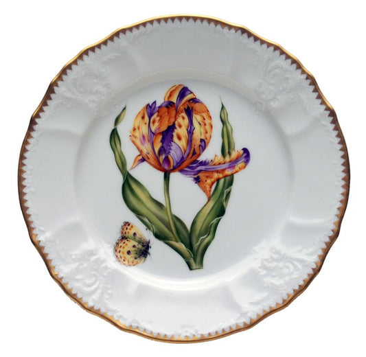 Purple & Yellow Tulip Salad Plate