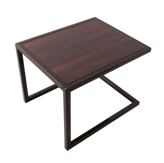 Buffet Frame/Riser Large 17 3/4" H Metal/Acacia Wood