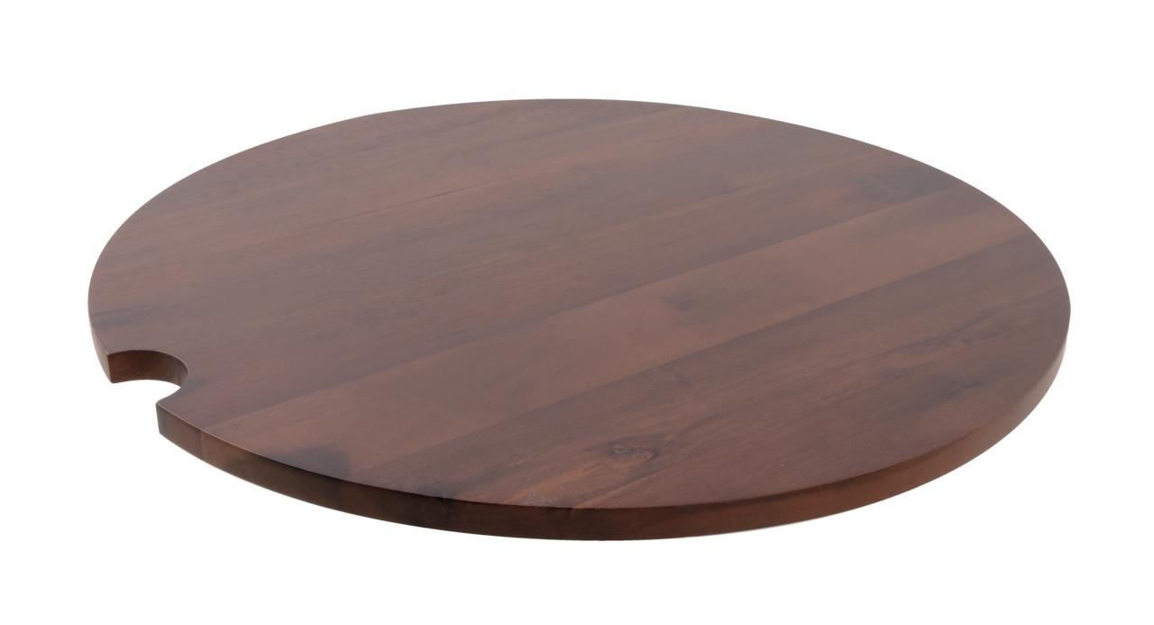 Lid 17 3/4" x 5/8" H Acacia Wood