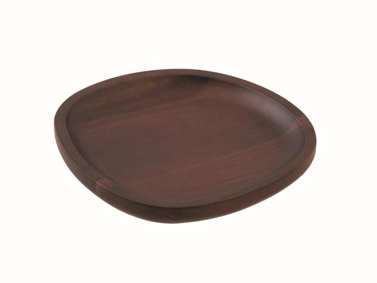 Small Plate 7 1/8" x x 7 1/8" x 3/4" H Acacia Wood