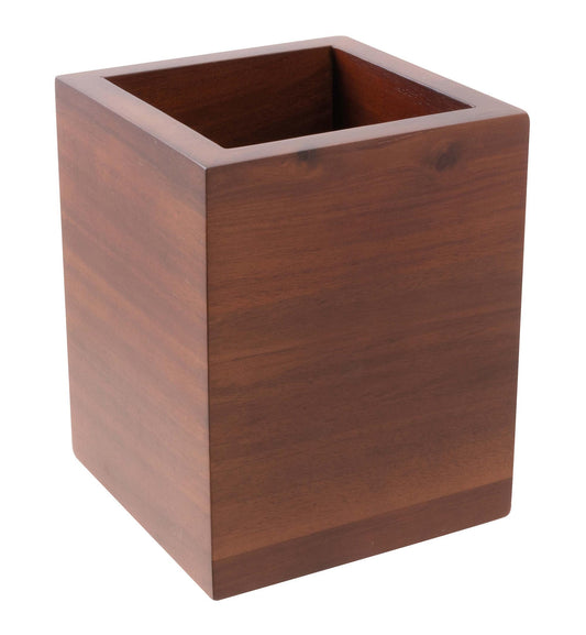 Container 4 3/8" x  5 1/2" H Acacia Wood