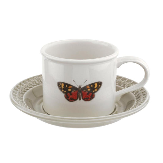 Breakfast Cup & Embossed Saucer (Stone)
