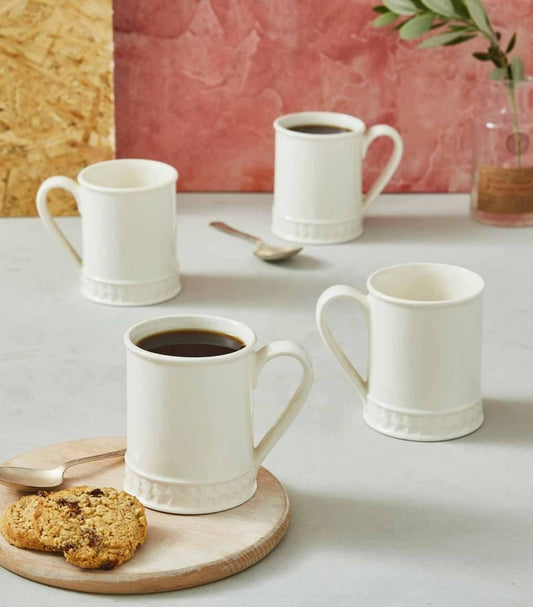 Embossed Tankard (White)