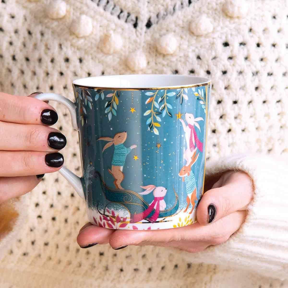 Mug 12Oz. Rabbit Sleigh
