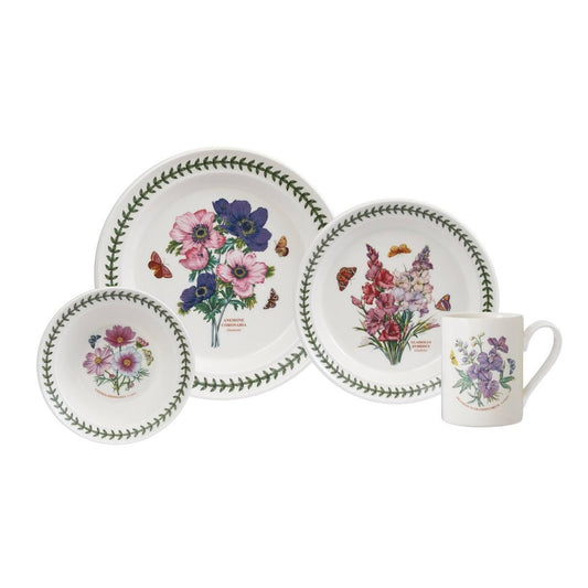 4 Pc Place Setting (Anemone,Gladiolus, Cosmos, Delphinium)