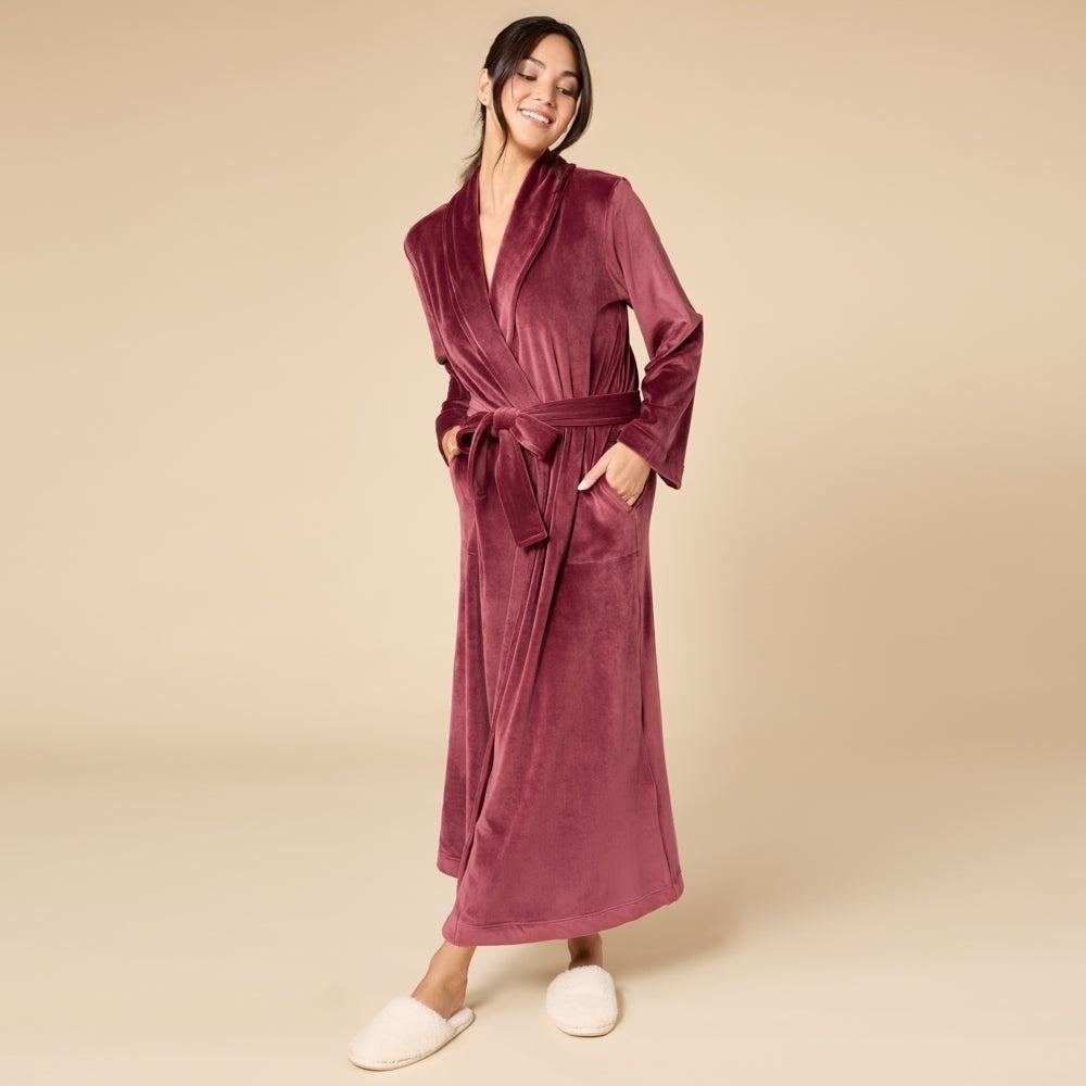 Softies Serenity Mink Robe Cherry 2X/3X