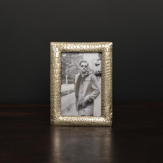 Sierra Modern Croc 4 x 6 Frame (Gold)