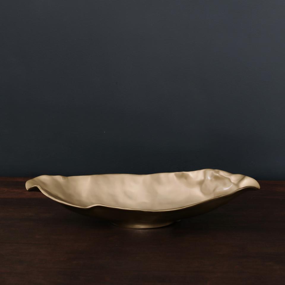 Maia Medium Long Oval Bowl (Gold)