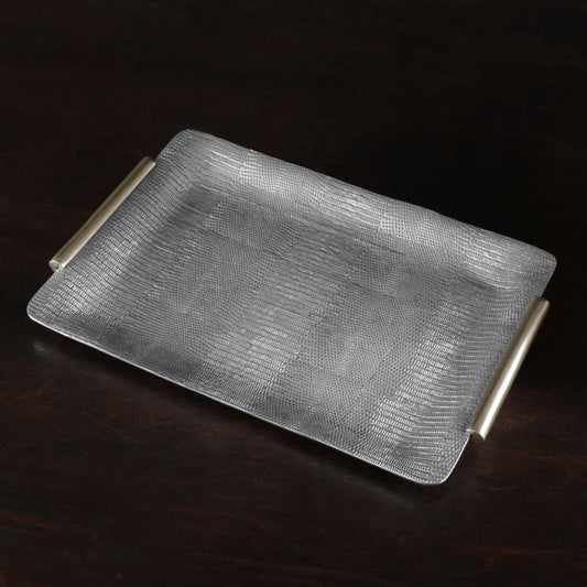 Python Medium Tray with Handles (Gunmetal and Gold)