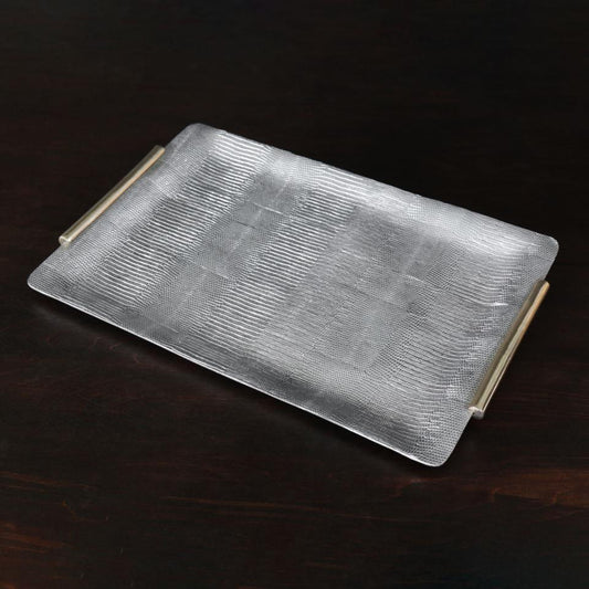 Python Large Tray with Handles (Gunmetal and Gold)