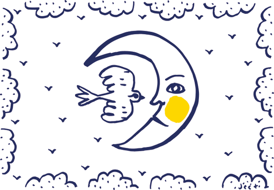 Placemats, Moon and Clouds