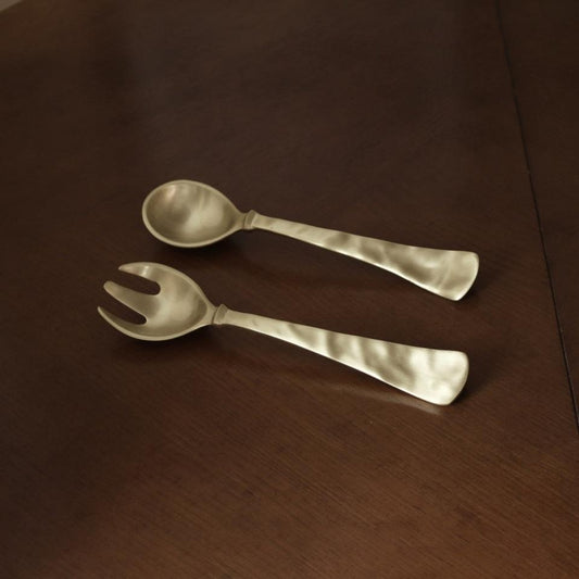 Large Salad Servers (Brushed Gold)