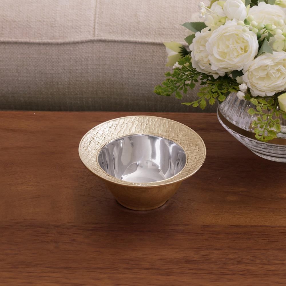 Sierra Modern Nassau Small Dip Bowl (Silver and Gold)