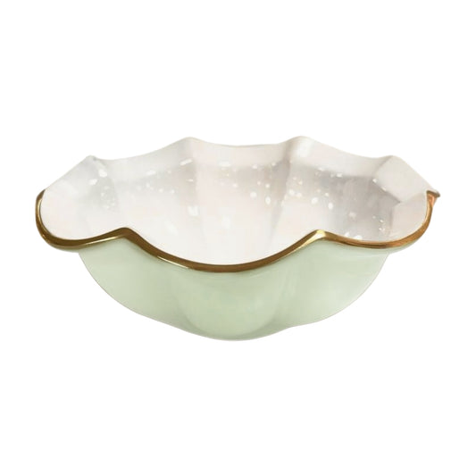 Devon Medium Bowl (Pistachio and White)