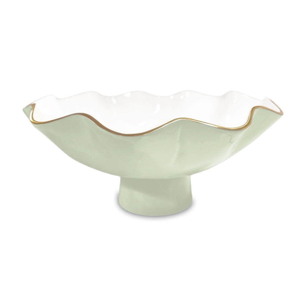 Carola Large Pedestal (Pistachio and White)