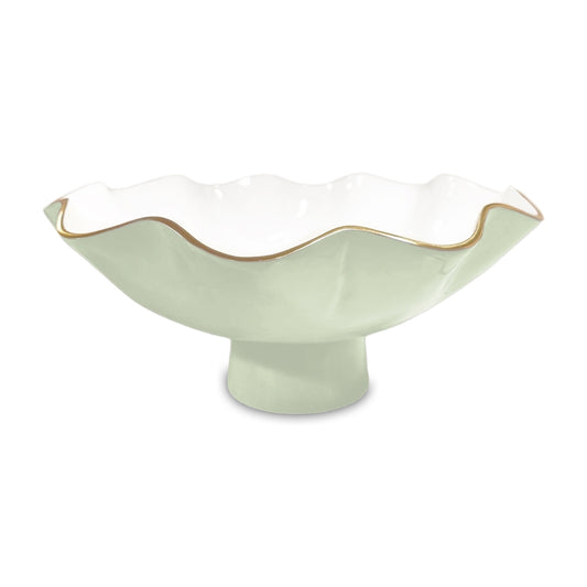 Carola Large Pedestal (Pistachio and White)