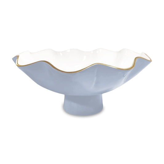 Carola Large Pedestal (Periwinkle and White)