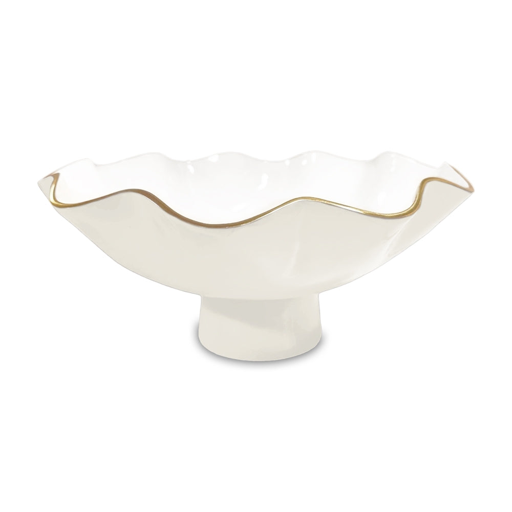 Carola Large Pedestal (Cream and White)