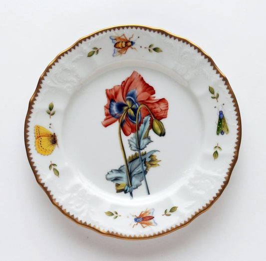 Red Poppy Salad Plate