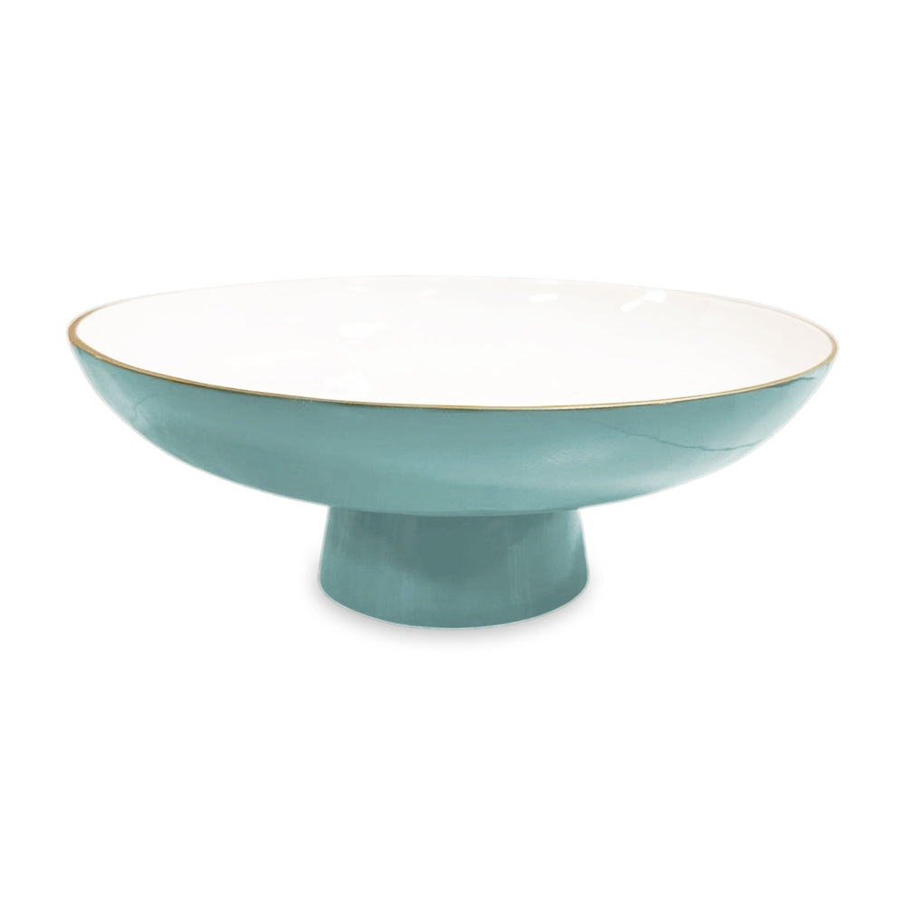 Carnaval Large Pedestal (Turquoise and White)