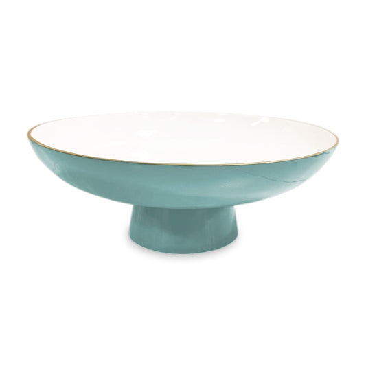 Carnaval Large Pedestal (Turquoise and White)