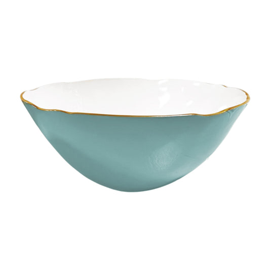 Demeter Large Bowl (Turquoise and White)