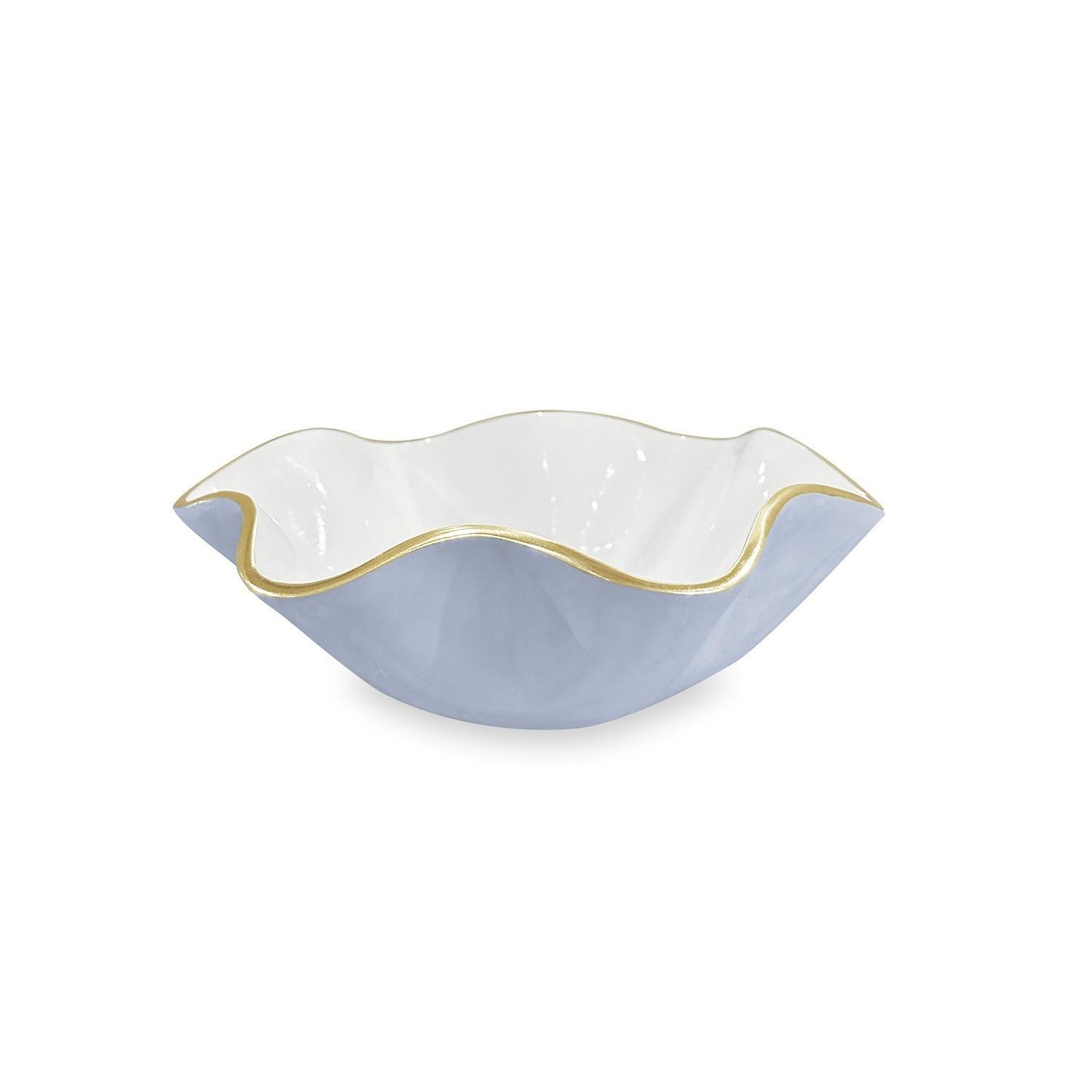 ENCANTO Carola  Small Round Bowl (Periwinkle and White)