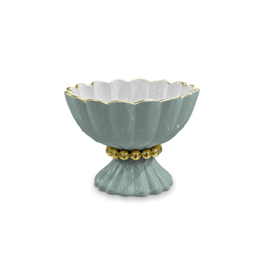 ENCANTO Vienna Mini Pedestal with Spoon (Slate and White)