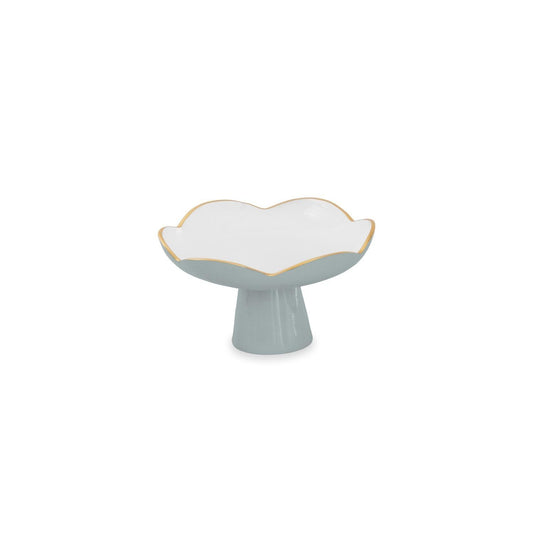 ENCANTO Amelia Small Pedestal (Slate and White)