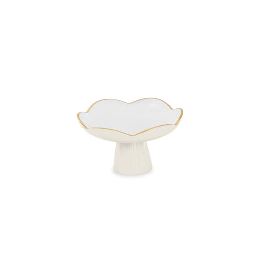 ENCANTO Amelia Small Pedestal (Cream and White)