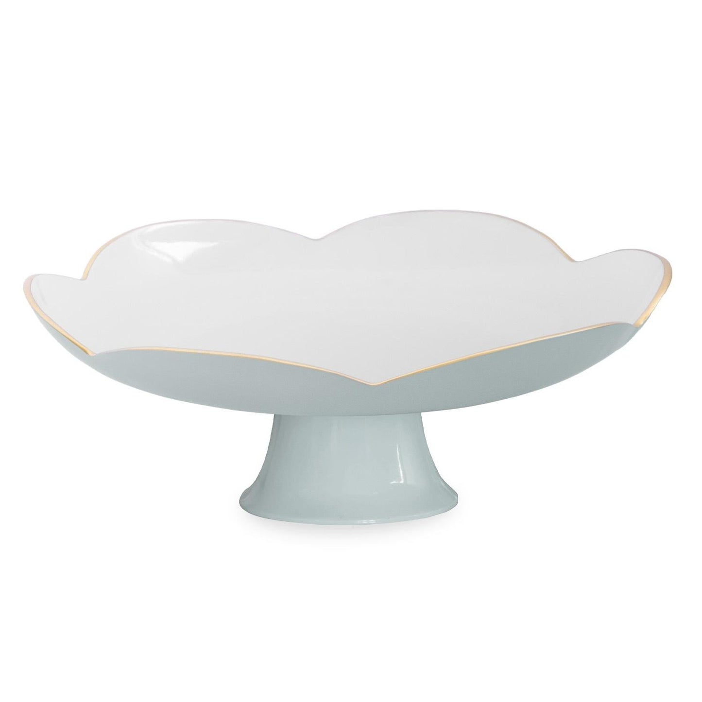 ENCANTO Amelia Pedestal Cake Plate (Slate and White)