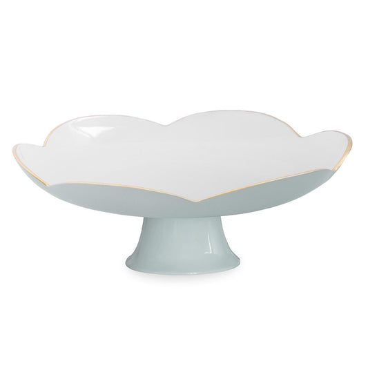 ENCANTO Amelia Pedestal Cake Plate (Slate and White)