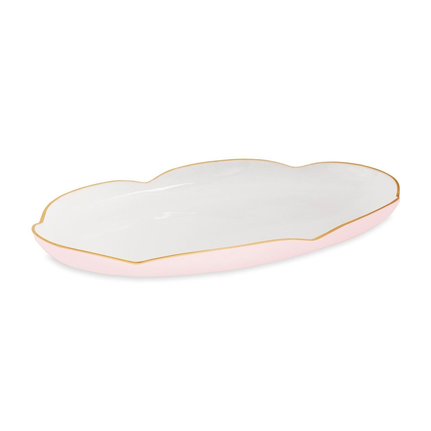 ENCANTO Amelia Oval Tray (Camellia and White)