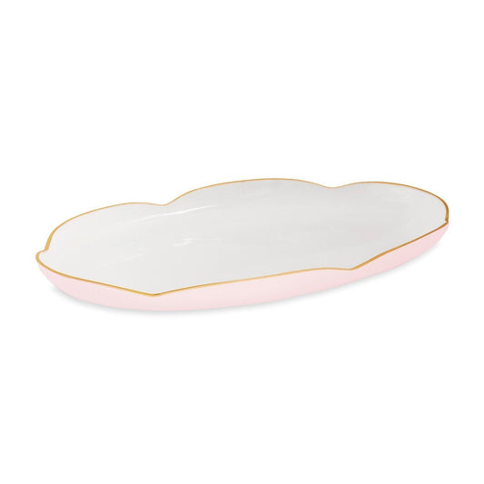 ENCANTO Amelia Oval Tray (Camellia and White)
