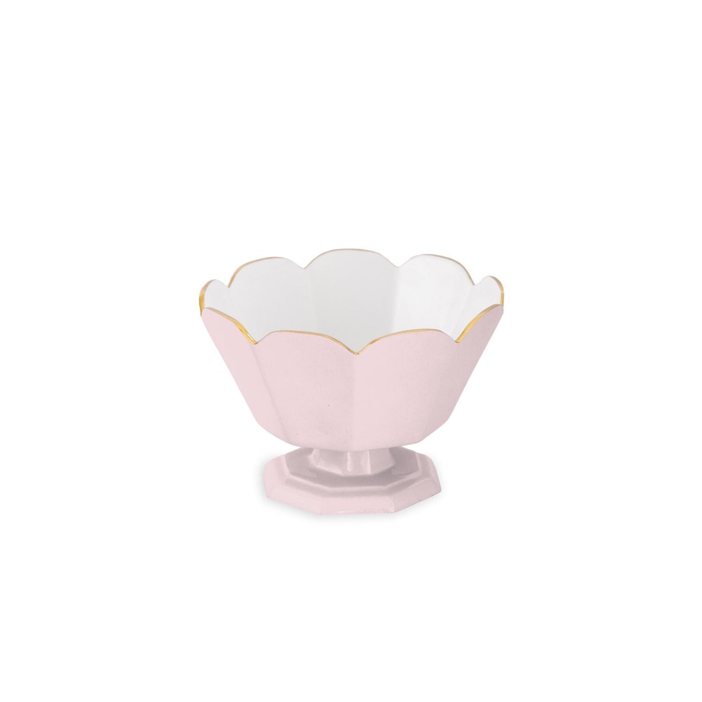 ENCANTO Vintage Faceted Pedestal (Camellia and White)