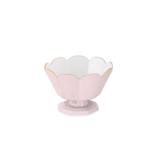 ENCANTO Vintage Faceted Pedestal (Camellia and White)
