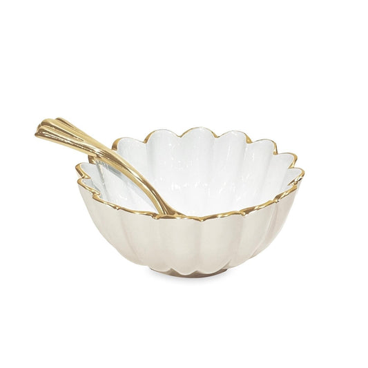 ENCANTO Vienna Mini Bowl with Spoon  (Cream and White)