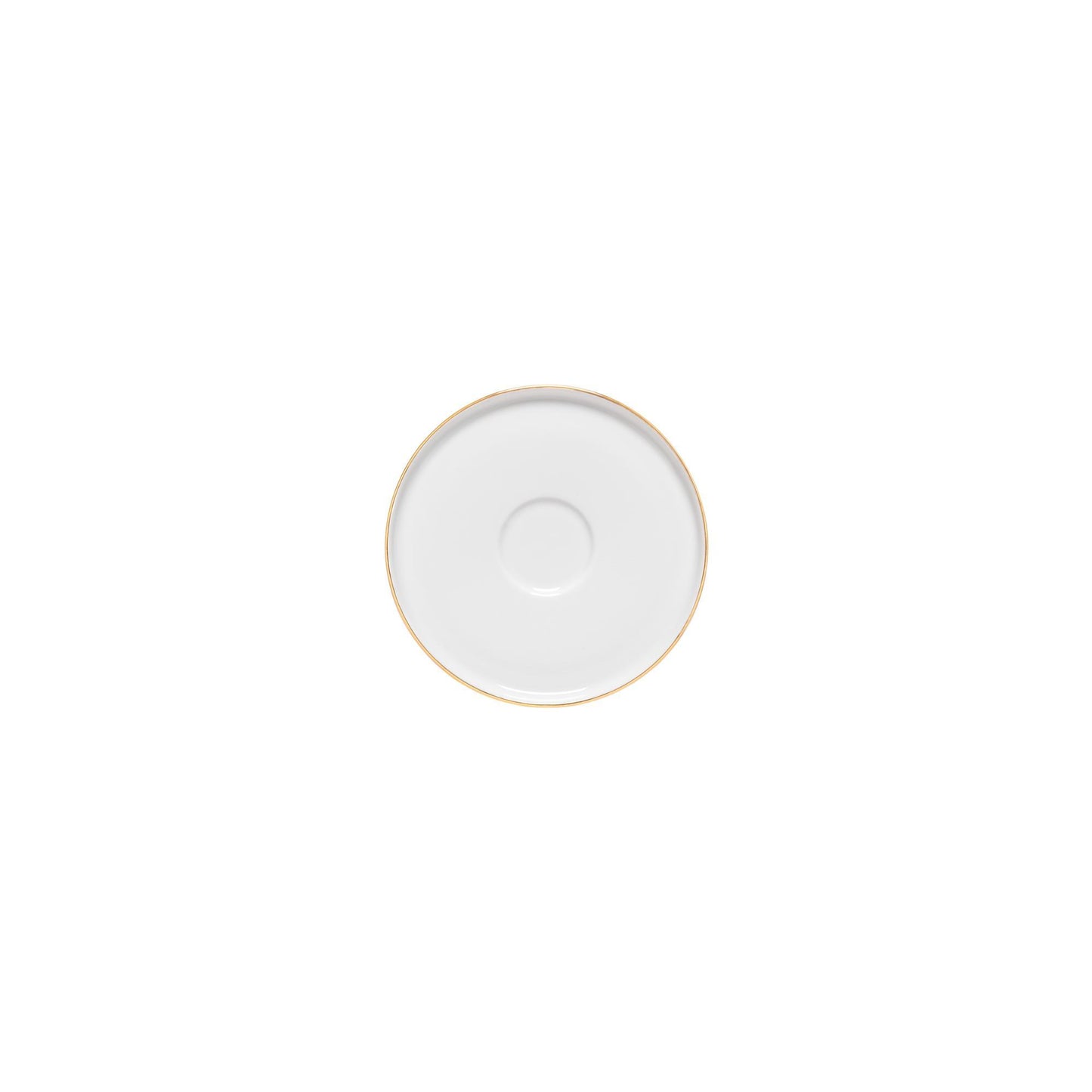 Coffee Saucer, White-gold