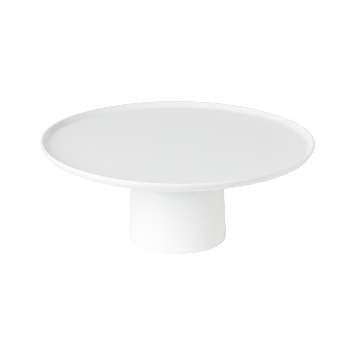 Footed plate, White