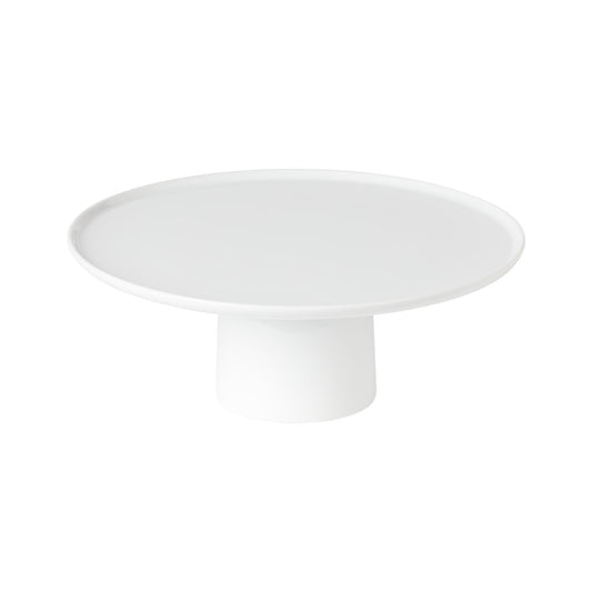 Footed plate, White