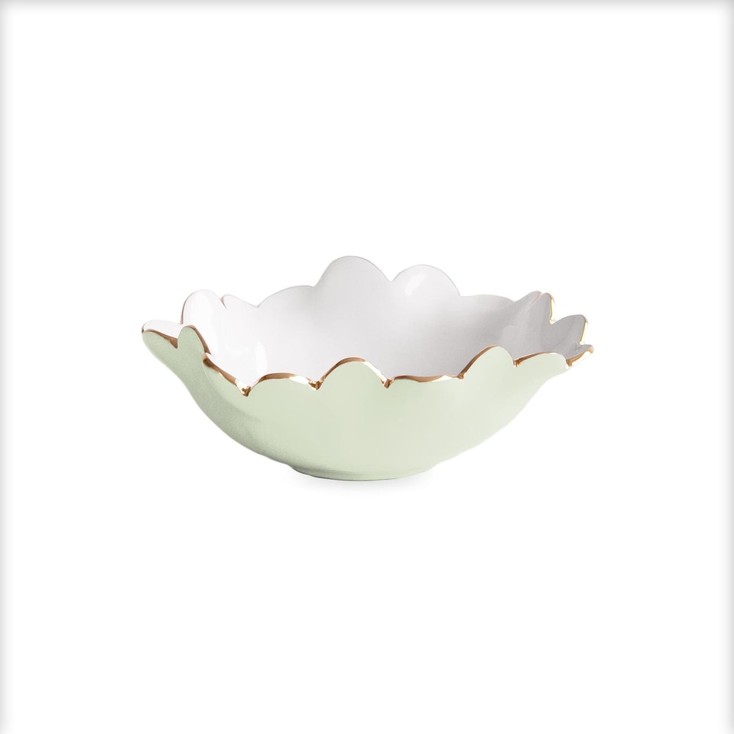 Colette Mini Round Bowl  (Pistachio and White)